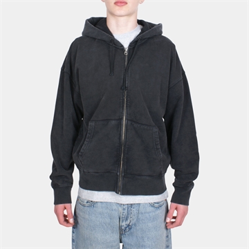 Levis Hayes Boxy Full Zip Grunge Wash Jet Black